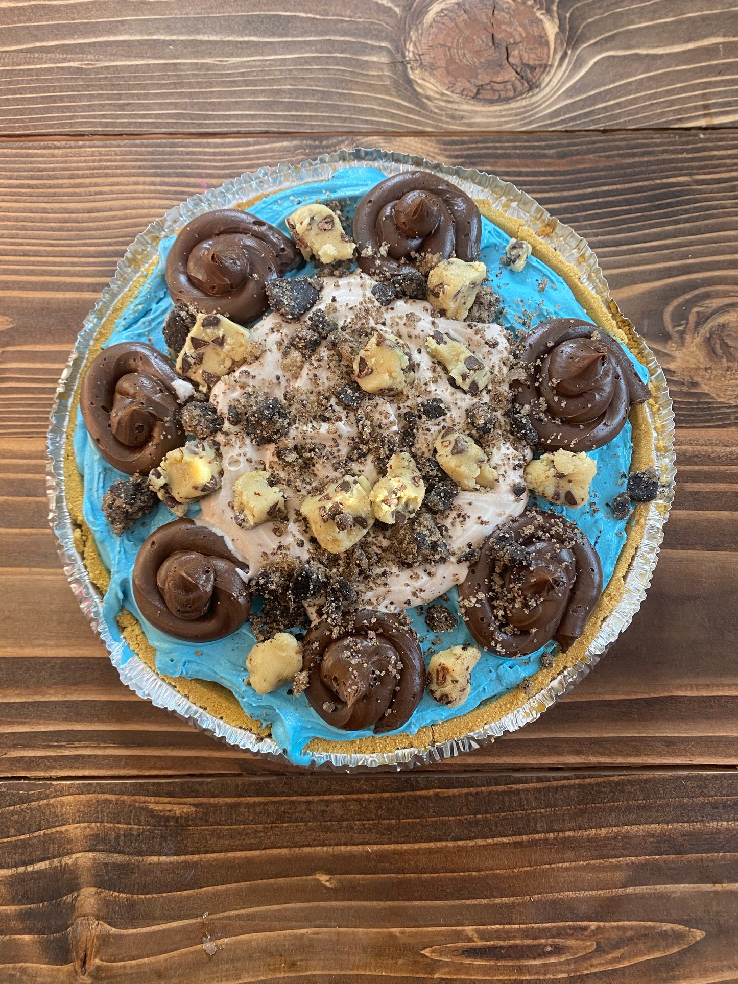 Cookie Monster Ice Cream Pie