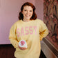Yellow SASSY Crewneck block letters
