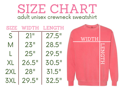 Denim Blue SASSY Crewneck block letters