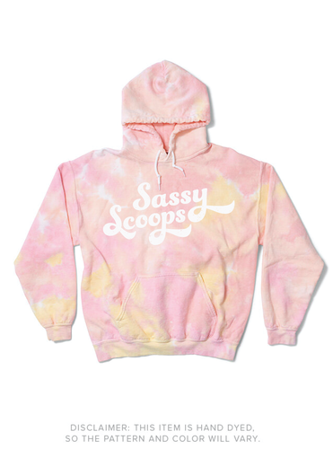 Peach TYE-DYE hoodie